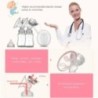 Pompe de sân electrice duble ZIMEITU Pompă de sân electrică USB cu aspirare puternică a mamelonului cu biberon de lapte pentru b