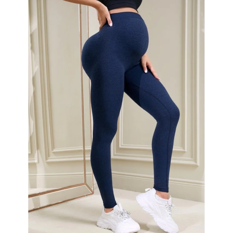 Jambiere de maternitate de damă peste burtă Pantaloni de yoga de sarcină lungime completă Uzură activă Jambiere de antrenament