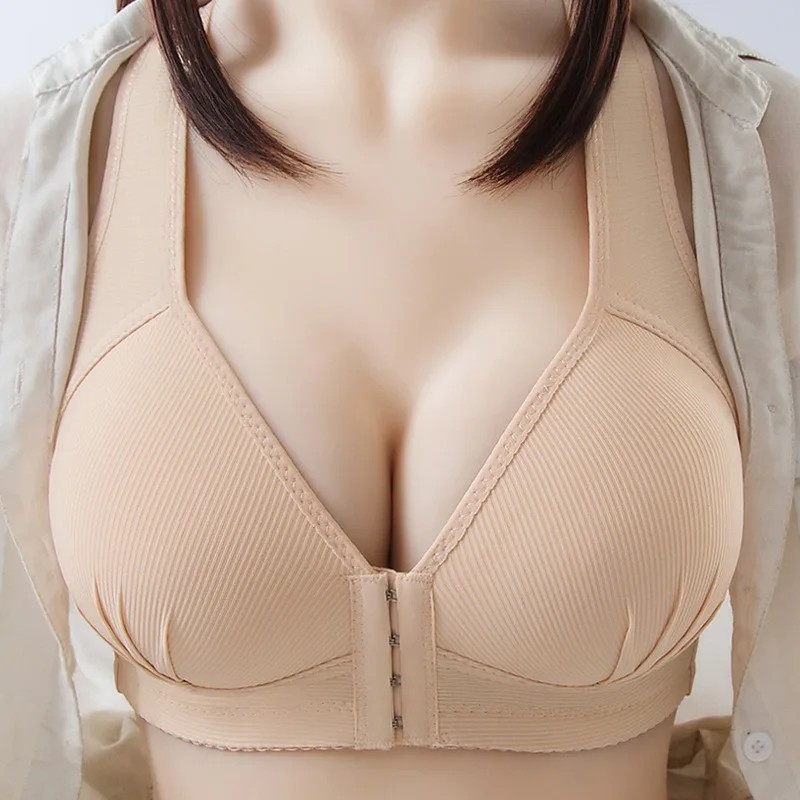Sutien cu cupă deschisă sexy, fără sudură, mărime Plus, pentru haine de maternitate, femei însărcinate, cu închidere frontală, l