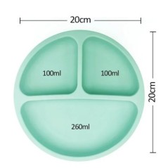 Farfurie de sufragerie din silicon pentru bebeluși Farfurie de hrănire pentru copii Bol cu ventuză Față cu zâmbet solid Vase pen