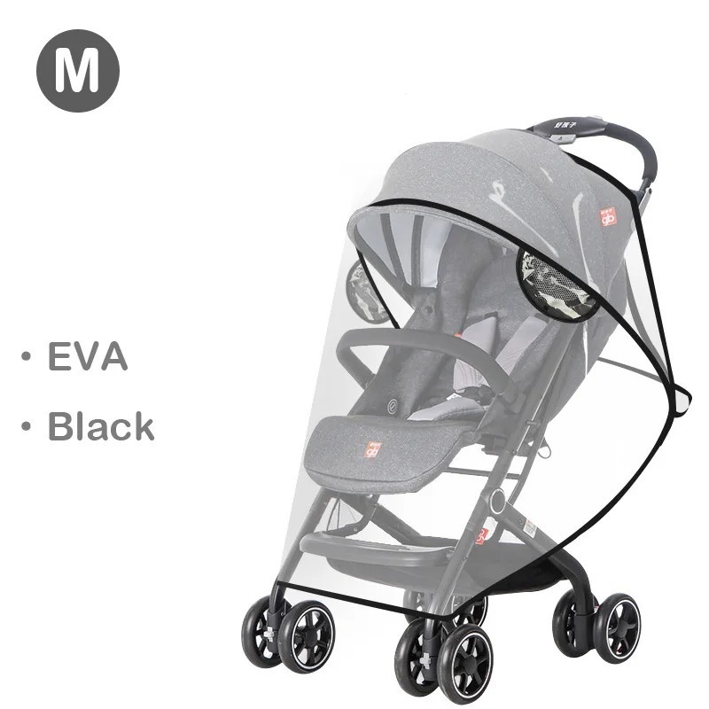 Accesorii pentru cărucior de bebeluși din EVA Husă de ploaie impermeabilă Protecție transparentă împotriva prafului de vânt Ferm