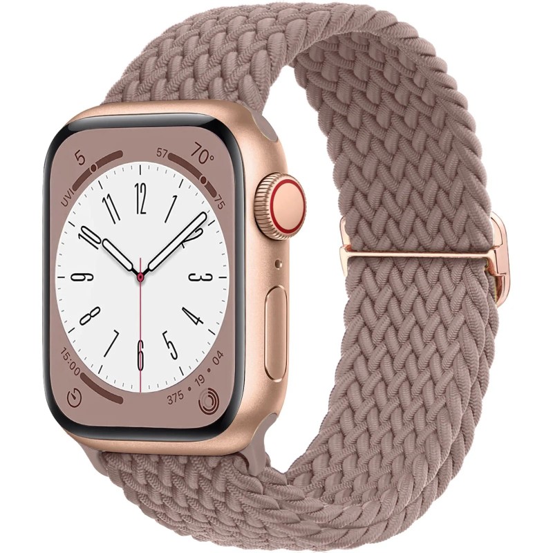Solo buclă împletită pentru Apple ceas curea 44mm 40mm 49mm 45mm 41mm 38mm Bratara elastica din nailon iWatch series 8 3 se 6 7 