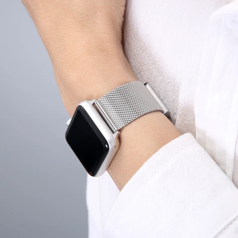 Curea metalică sport pentru Apple Watch 8 7 6 5 4 SE 3 2 1 Curea de ceas din oțel inoxidabil la modă pentru Apple Watch Band 44m