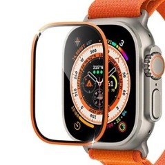 Sticlă de protecție pentru ecran pentru Apple Watch Ultra 2 49 mm Folie cu cadru metalic temperat Anti-zgârieturi IWatch Series 
