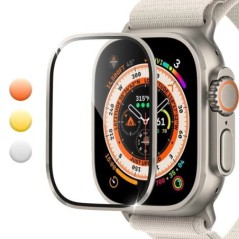 Sticlă de protecție pentru ecran pentru Apple Watch Ultra 2 49 mm Folie cu cadru metalic temperat Anti-zgârieturi IWatch Series 