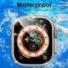 Sticlă de protecție pentru ecran pentru Apple Watch Ultra 2 49 mm Folie cu cadru metalic temperat Anti-zgârieturi IWatch Series 