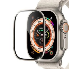 Sticlă de protecție pentru ecran pentru Apple Watch Ultra 2 49 mm Folie cu cadru metalic temperat Anti-zgârieturi IWatch Series 
