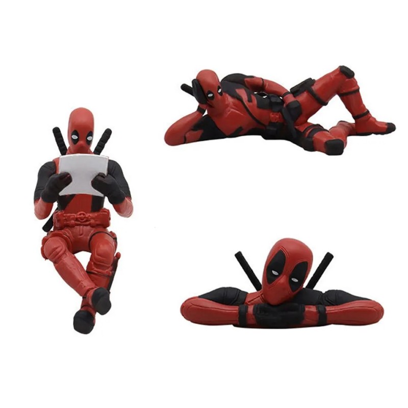 Anime Deadpool 2 Figurină de acțiune Șezut culcat Model de postură Anime X-Men Mini păpușă Decorație Colectie Figurină Cadouri