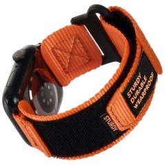Compatibil cu Apple Watch Series 9/8/7 6/5/4/SE Ultra 2/3 Banda tesuta din nailon Proiectata pentru a se potrivi cu 49mm 42mm 44