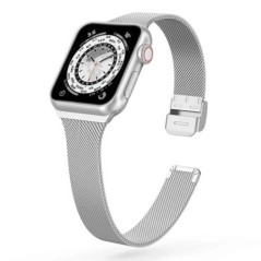 Bratara subtire Banda metalica pentru Apple Watch 9 8 7 6 SE 5 4 38 40 41 45 49MM Curea milaneza ultra din otel inoxidabil pentr