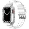 Carcasa+Curea pentru Apple Watch Band 44mm 40mm 45mm 41mm 42mm 38mm Accesorii Bratara din silicon transparent iWatch series 8 3 