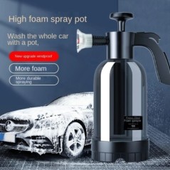 Pulverizator cu spumă cu pompă de mână de 2L cu 3 tipuri de duză, tun cu spumă pneumatică manuală, spumă de zăpadă, sticlă cu pu