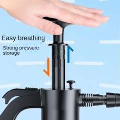 Pulverizator cu spumă cu pompă de mână de 2L cu 3 tipuri de duză, tun cu spumă pneumatică manuală, spumă de zăpadă, sticlă cu pu