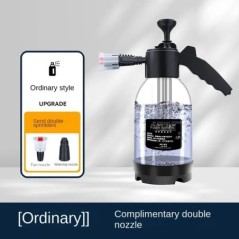 Pulverizator cu spumă cu pompă de mână de 2L cu 3 tipuri de duză, tun cu spumă pneumatică manuală, spumă de zăpadă, sticlă cu pu