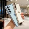 Husă placată de lux pentru Samsung Galaxy S24 S22 S23 Ultra S21 S20 S23 FE A52 A53 A13 A54 A14 Love Heart Side Model Husă pentru
