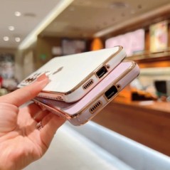 Husă placată de lux pentru Samsung Galaxy S24 S22 S23 Ultra S21 S20 S23 FE A52 A53 A13 A54 A14 Love Heart Side Model Husă pentru