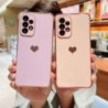 Husă placată de lux pentru Samsung Galaxy S24 S22 S23 Ultra S21 S20 S23 FE A52 A53 A13 A54 A14 Love Heart Side Model Husă pentru