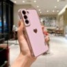 Husă placată de lux pentru Samsung Galaxy S24 S22 S23 Ultra S21 S20 S23 FE A52 A53 A13 A54 A14 Love Heart Side Model Husă pentru
