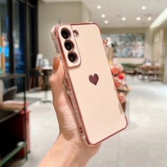 Husă placată de lux pentru Samsung Galaxy S24 S22 S23 Ultra S21 S20 S23 FE A52 A53 A13 A54 A14 Love Heart Side Model Husă pentru