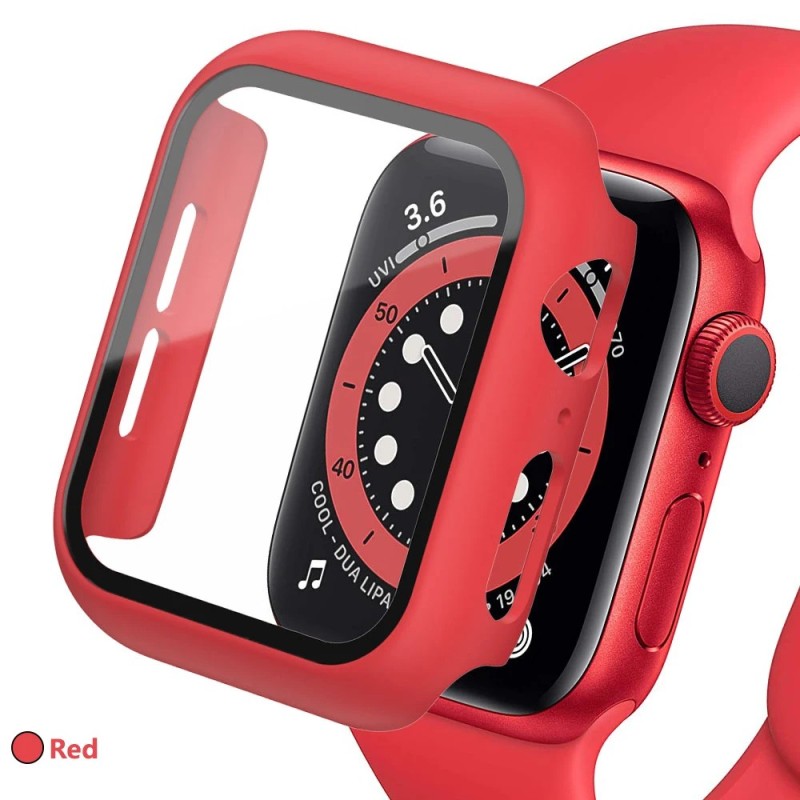 Sticlă securizată+Husă pentru husă Apple Watch Accesorii Ultra SE 3 4 5 6 7 8 Husă protectoare ecran Iwatch 49mm 45mm 41mm 44mm 