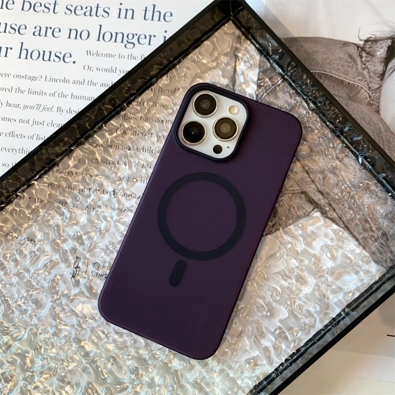 Husă mată ultra-subțire pentru Magsafe pentru iPhone 15 14 13 12 11 Pro Max Plus încărcător magnetic fără fir Husă dur pentru co