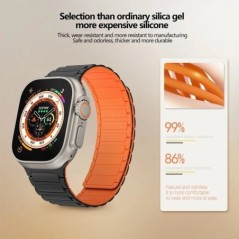 Curea sport magnetică pentru Apple Watch Ultra 2 49mm 45mm 44 42mm 38 40 41mm curea din silicon pentru seria iWatch 9 8 7 6 5 4 