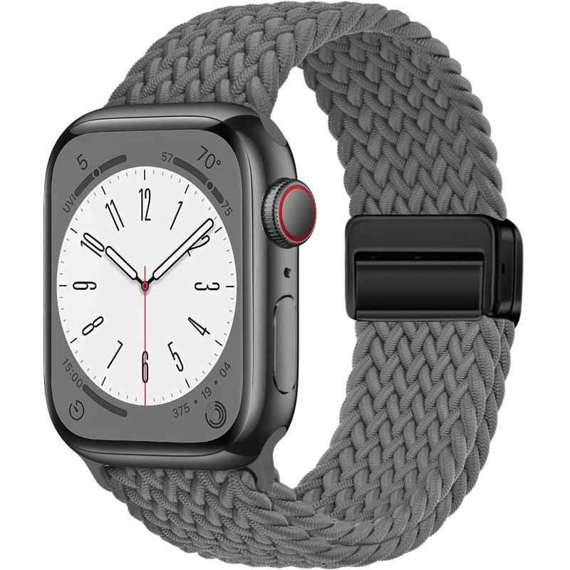 Curea din nylon pentru Apple Watch Band 44mm 40mm 45mm 49mm 41mm 44mm Catarama magnetica Bratara impletita iWatch series 9 se 7 