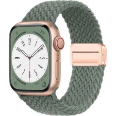 Curea din nylon pentru Apple Watch Band 44mm 40mm 45mm 49mm 41mm 44mm Catarama magnetica Bratara impletita iWatch series 9 se 7 