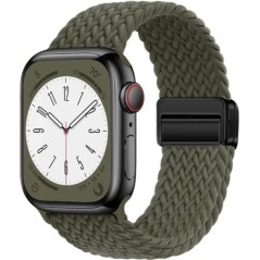 Curea din nylon pentru Apple Watch Band 44mm 40mm 45mm 49mm 41mm 44mm Catarama magnetica Bratara impletita iWatch series 9 se 7 