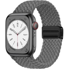 Curea din nylon pentru Apple Watch Band 44mm 40mm 45mm 49mm 41mm 44mm Catarama magnetica Bratara impletita iWatch series 9 se 7 