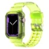 Curea transparentă + husă pentru Apple Watch 8 7 6 SE 5 3 2 Curea din silicon moale, transparent, pentru curea iwatch 40mm 44mm 