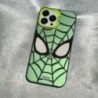 Carcasa de lux IMD Lens Circle Spider Man piele de desene animate TPU pentru iPhone 13 Pro Max 15 Pro 14 Plus 12 X XS Max XR 11 