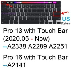 Husă pentru tastatură pentru Macbook Air 13 M2 15 Pro 14 M3 13 M1 16 Retina 11 Husă de protecție din silicon A3113 A3114 A2681 A
