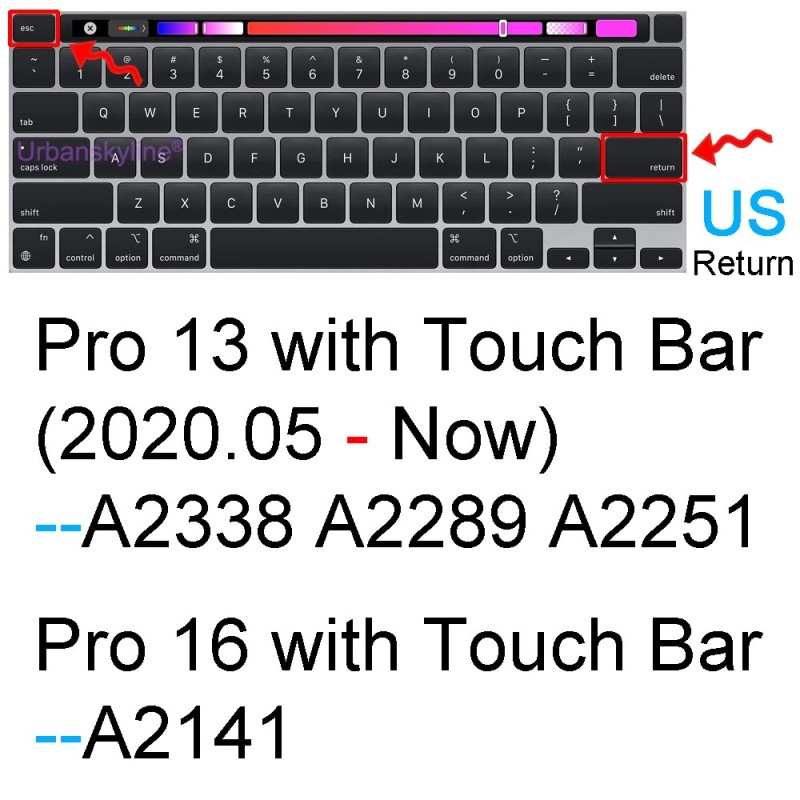Husă pentru tastatură pentru Macbook Air 13 M2 15 Pro 14 M3 13 M1 16 Retina 11 Husă de protecție din silicon A3113 A3114 A2681 A