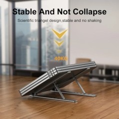 Suport pentru laptop din aliaj de aluminiu Suport reglabil pliabil portabil pentru laptop Suport de ridicare pentru răcire Supor