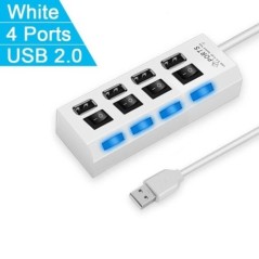 Adaptor HUB USB 2.0 de mare viteză cu 4/7 porturi Expander Multi USB Splitter Extensor multiplu cu comutator lampă LED pentru PC