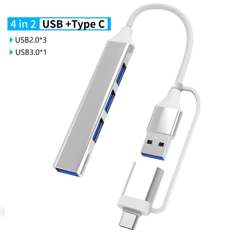 USB A tip C concentrator stație de andocare Adaptor multiplu Cititor de carduri SD TF Audio Splitter de andocare multi-hub pentr