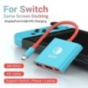 Stație de andocare pentru jocuri USB C Hub 3 în 1 cu încărcare PD Port USB și DP Suport mod de andocare TV pentru comutator de t