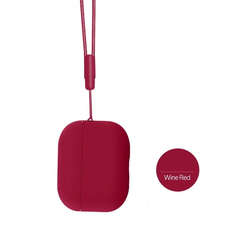 Husă pentru căști pentru AirPods Pro 2 2022 cu husă anti-pierdere cu șnur [LED frontal vizibil] pentru husă din silicon pentru A