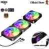 Aigo L12 Ventilator carcasa computerului Fără conexiune prin cablu Ventoinha PC 120mm Kit ventilator RGB Cooler 4pin PWM Ventila