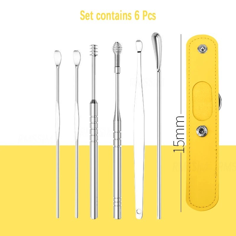 Set de curățare a urechilor Earpick Dispozitiv de îndepărtare a ceară a urechilor Chiuretă de curățare a urechilor Spiral Earpic
