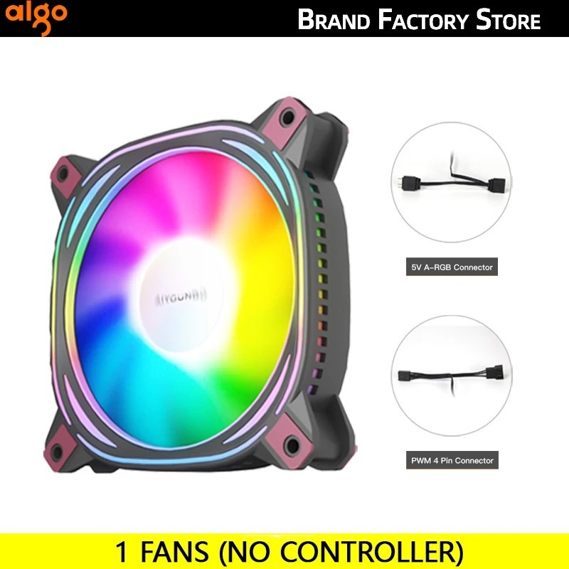 Aigo Z12 Ventilator carcasa computerului Ventoinha inversă PC 120mm Rgb Ventilator Cooler 4pin PWM Ventilator de răcire CPU 3pin