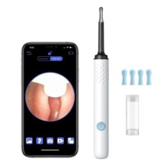 Aparat pentru otoscop WIFI Vizual Curățător de urechi cu 6 lumini LED 4,0 mm Mini instrument de îndepărtare a ceară a urechii cu
