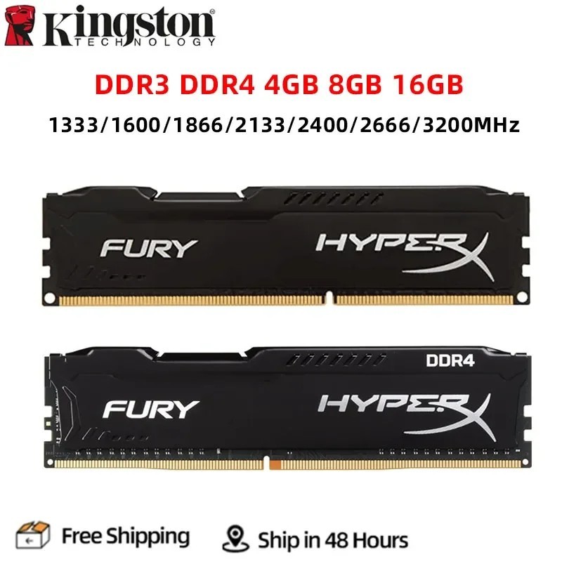 HyperX Fury DDR3 DDR4 4GB 8GB 16GB 1333MHZ 1600MHZ 1866MHZ 2400MHZ 2666MHz 3200MHz DIMM PC3-12800 PC4-25600 DDR4 RAM HyperX Fury DDR3 DDR4 4GB 8GB 16GB 1333MHZ 1600MHZ 1866MHZ 2400MHZ 2666MHz 3200MHz DIMM PC3-12800 PC4-25600 DDR4 RAM