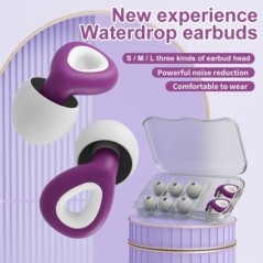 1 Set dopuri pentru urechi pentru dormit Tapones Para Dormir Reducerea zgomotului Impermeabil înot dopuri pentru urechi Oordopje