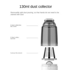 XIAOMI Colector de praf Aspirator portabil Aspirator puternic electric fără fir pentru casă inteligentă 130 ml Aspirator auto pe