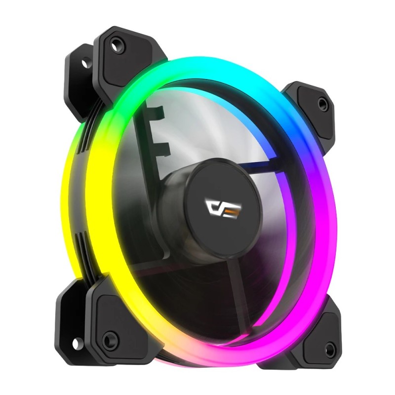 Darkflash DR11 RGB Seturi de ventilatoare pentru carcasa PC cu 6 pini Răcire ARGB cu inel dublu pentru computer desktop