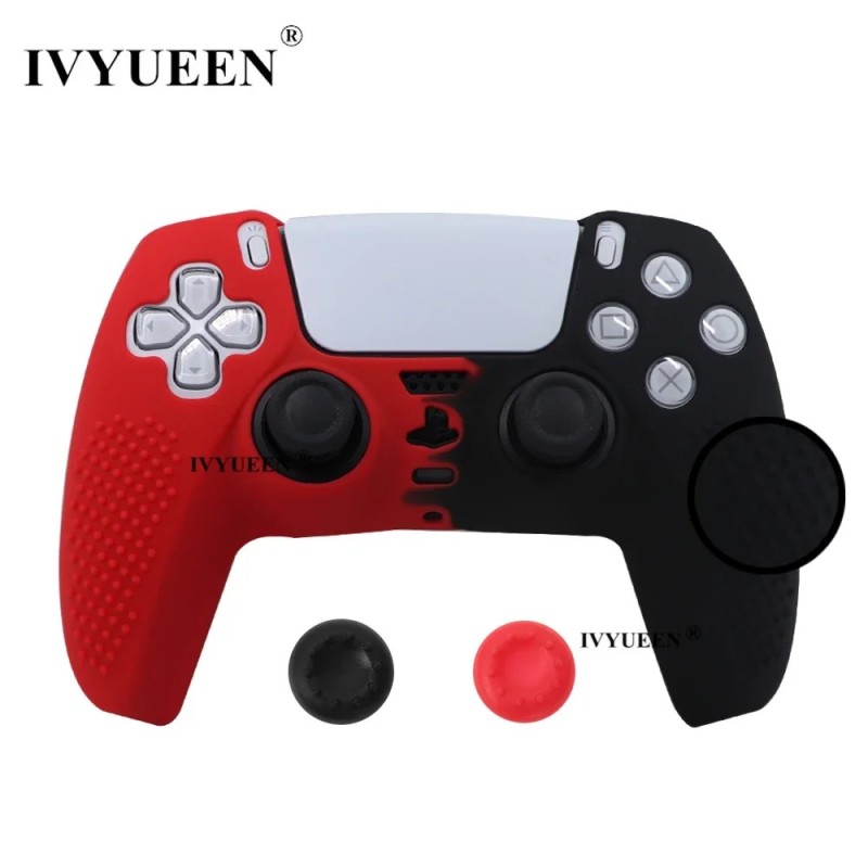 IVYUEEN Studded Edition Husă de protecție anti-alunecare pentru controler PlayStation 5 PS5 Husă din silicon Mânere pentru deget