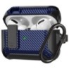Pentru Airpods Pro 2 Generația a 2-a 1-a husă Secure Lock Clip Fibră de carbon Husă rigidă pentru carcasă cu breloc pentru AirPo
