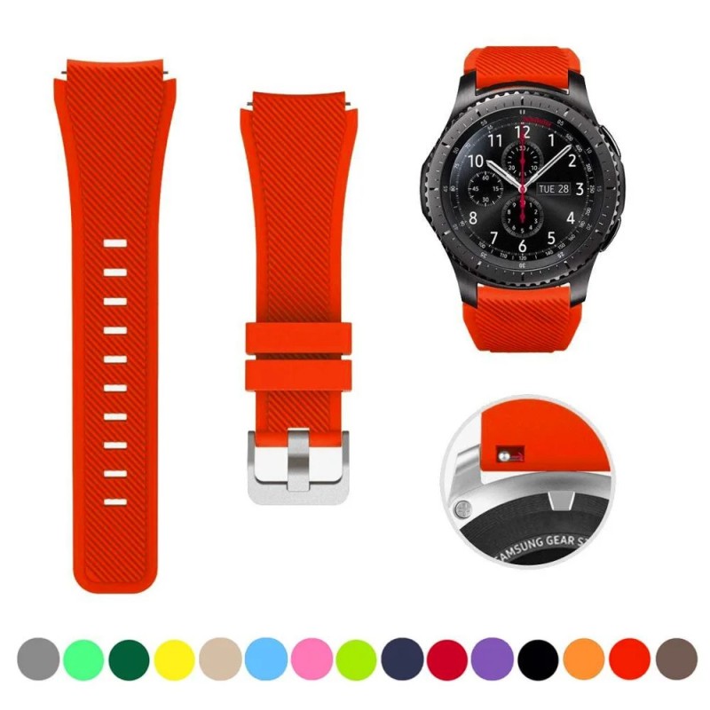 Curea de 20mm 22mm pentru Samsung Galaxy Watch 3 4 5 46mm 42mm Gear S3/ Sport Frontier Active 2 Bratara din silicon Curea Huawei